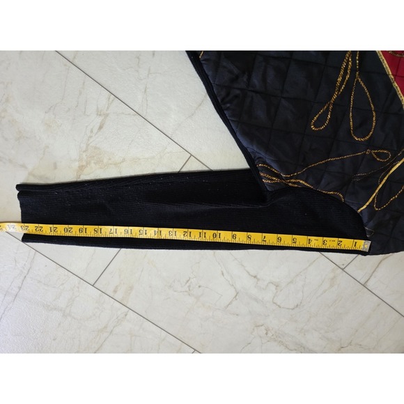 Lauren Ralph Lauren Quilted Equestrian Jacket Sweater 3X Zip Black Red Gold - Picture 9 of 11